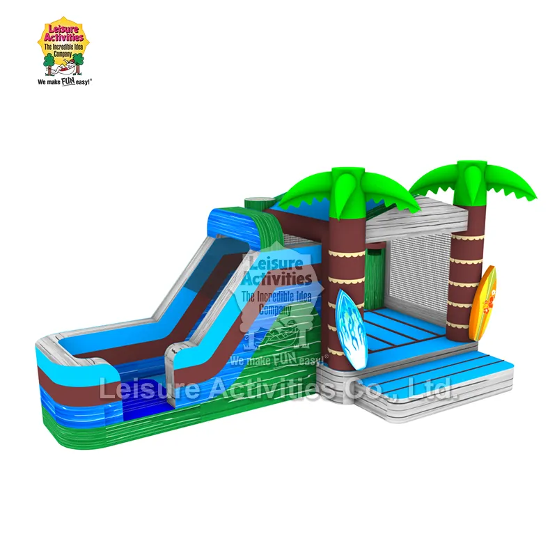 Châteaux gonflables multijoueurs super gonflables tropicaux